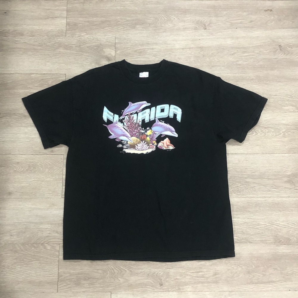 Florida Dolphin print T shirt size XL